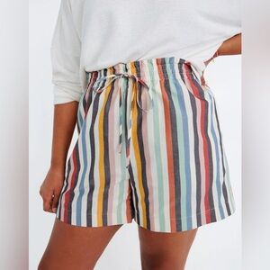 Madewell Multicolor Striped High Waist Shorts